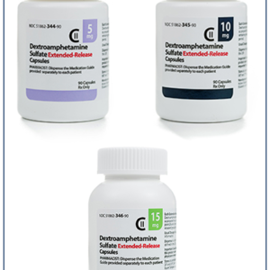 Dextroamphetamine (Dexedrine) 90 caps per package