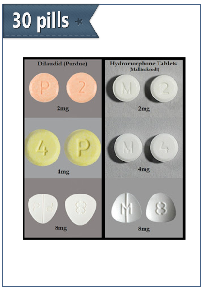 Vicodin (Dilaudid, Acetaminophen and Hydromorphone) 30 pills per package